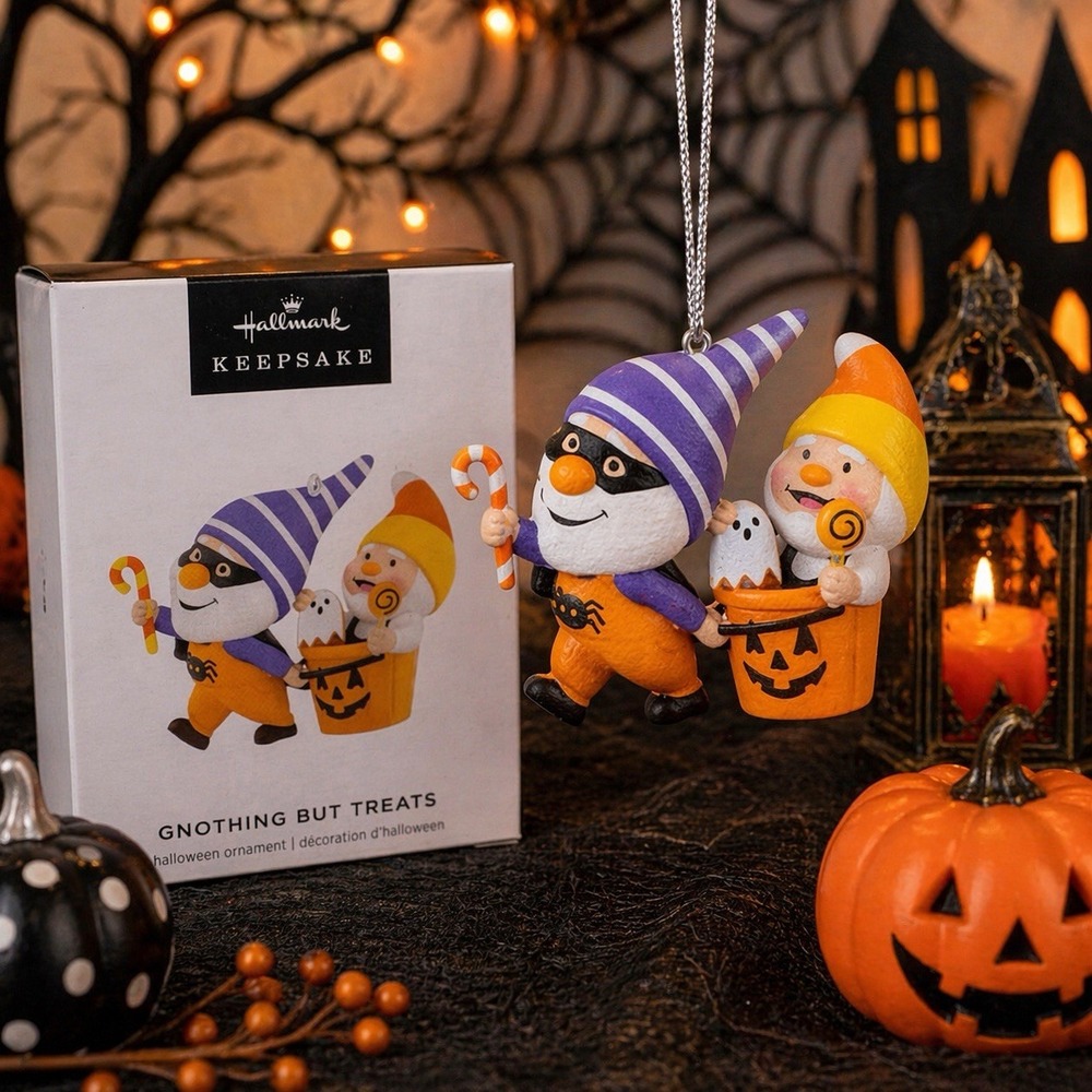 2025 Hallmark Gnothing But Treats Halloween Gnome Ornament NIB QFO5472
